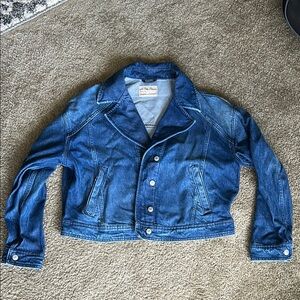 New Free People Crop Denim Jacket